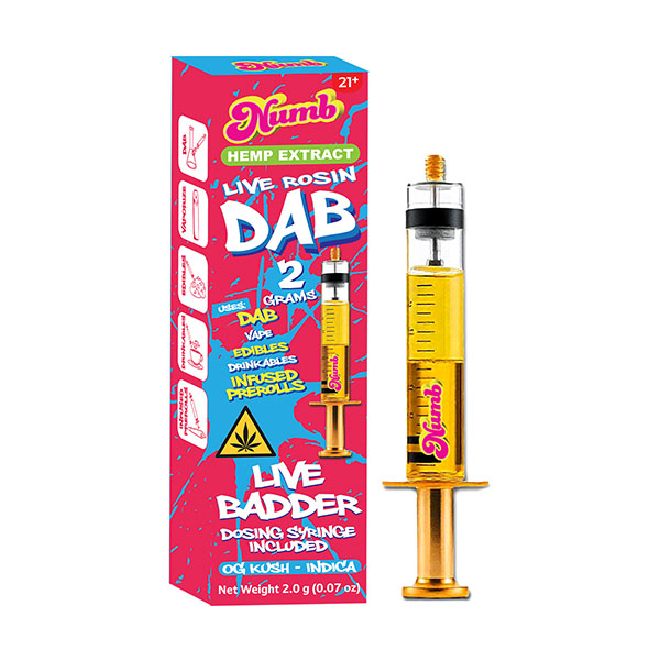 Numb THCP Live Rosin Dab Live Badder Glass Syringe 2G