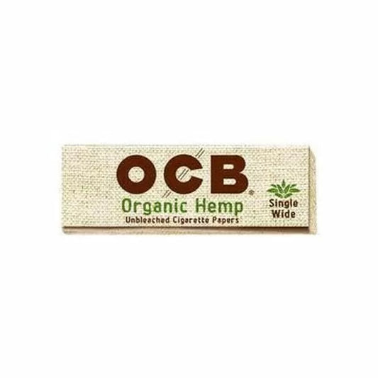 Ocb Unbleached Organic Hemp Single Wide Rolling Paper - 24 In Box