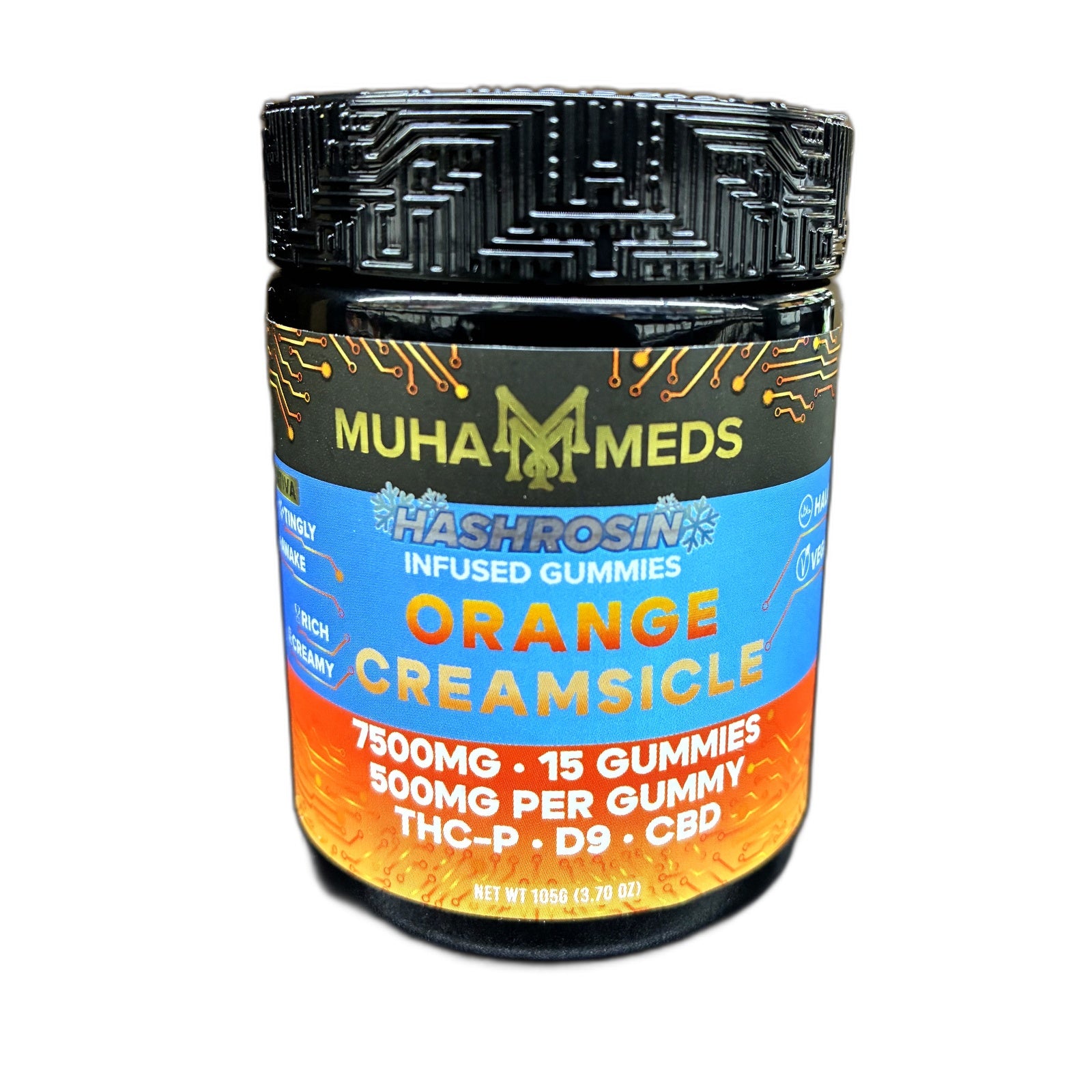 Muha Meds HashRosin Infused Gummies — 7500MG