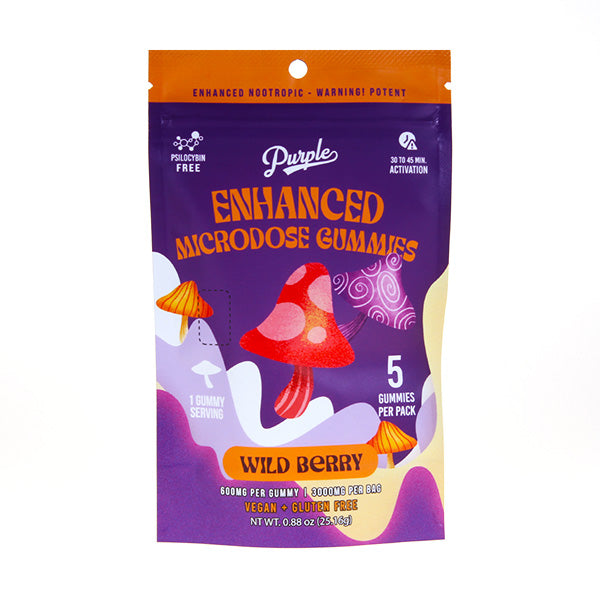 Purple Magic Enhanced Microdose Mushroom Gummies | (5ct) 3000mg