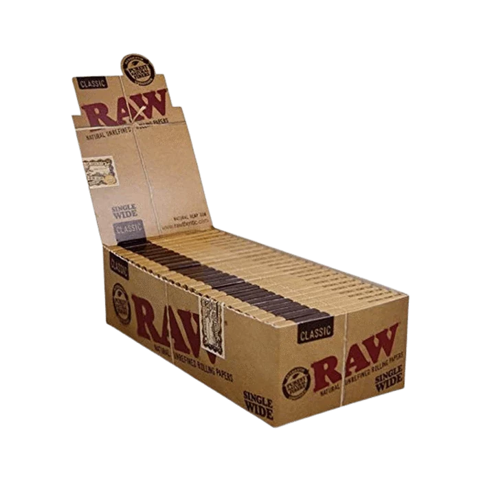 Raw Classic Single Wide Rolling Papers, 25 Booklets