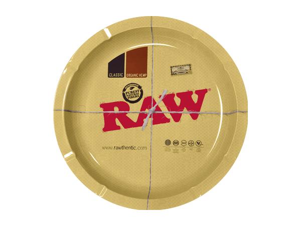 RAW 12" Round Metal Rolling Tray - Large