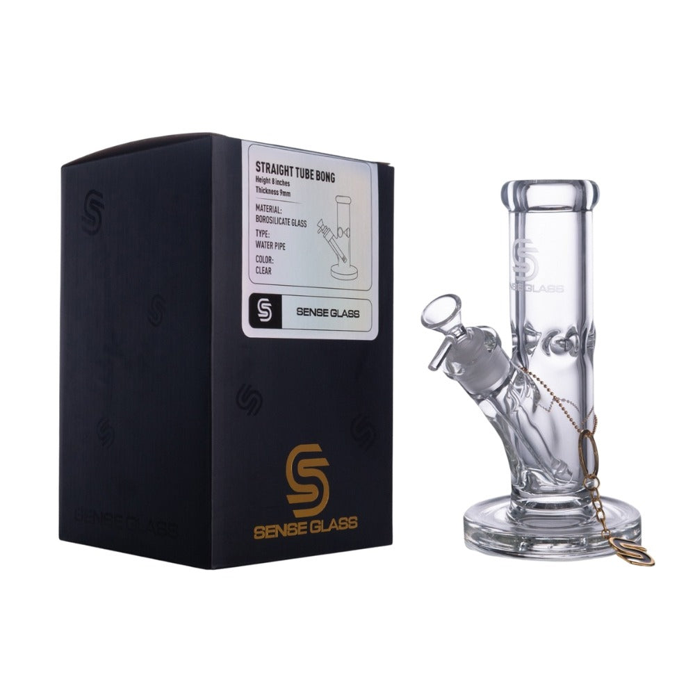 SENSE GLASS WATERPIPE 8" GLASS STRAIGHT