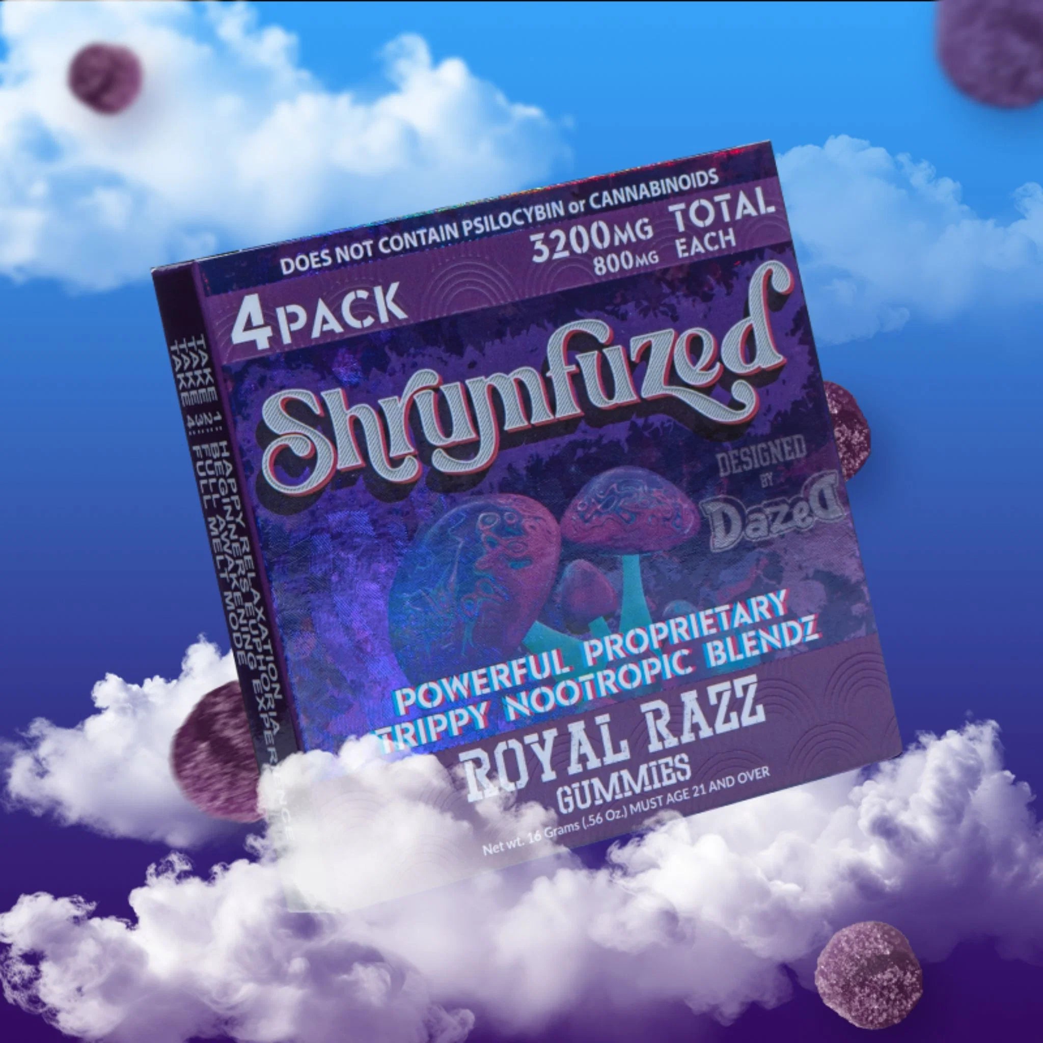 Shrumfuzed Mushroom Gummies 3200mg 4ct