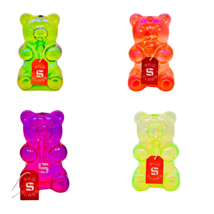 SILO GLASS WATERPIPE 5" TEDDY BEAR