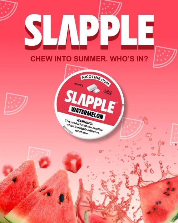 Slapple Nicotine Gum 40pcs 2ct