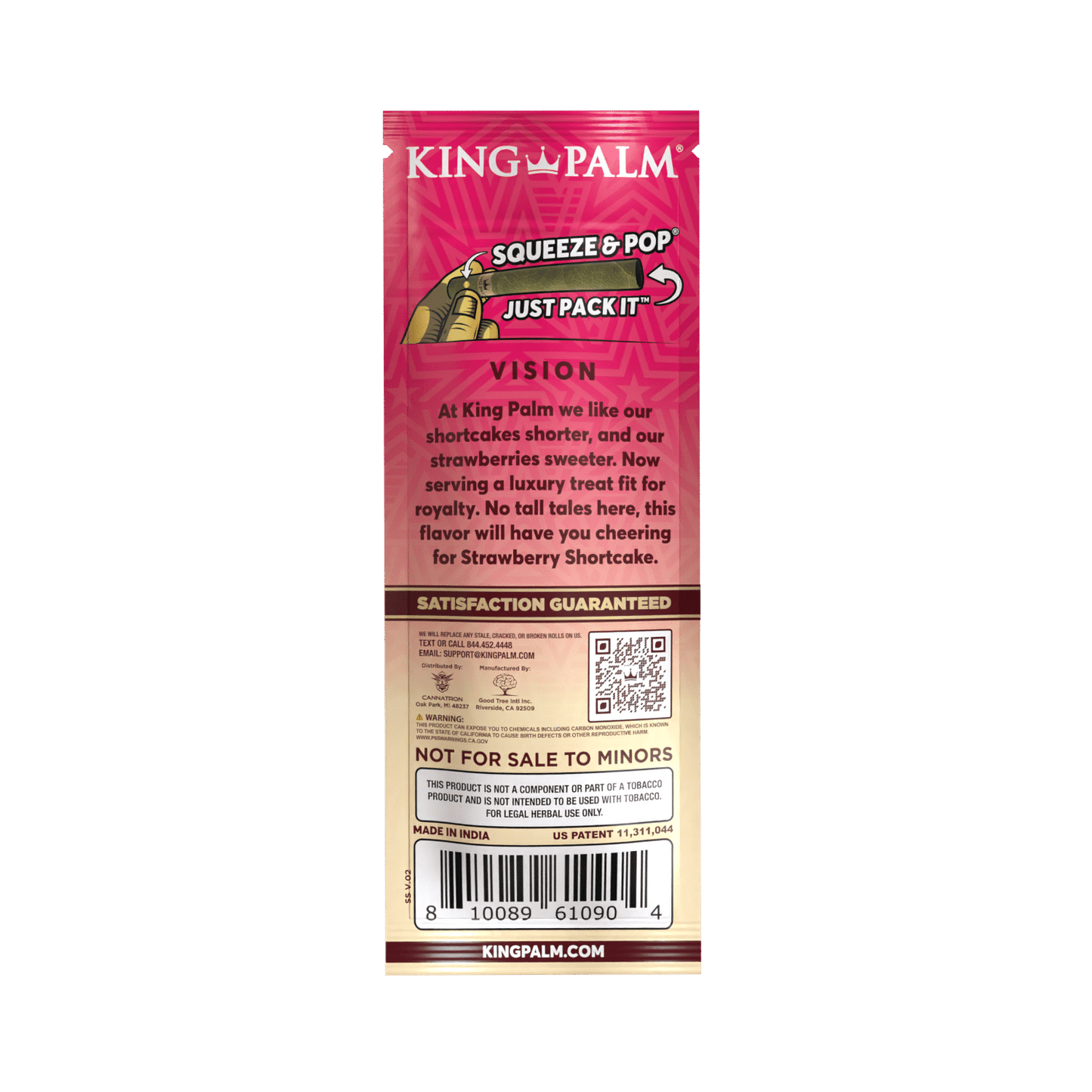 King Palm - Leaf Tubes Minis Rolls 1 Gram - 2 Counts Per Pack - 20 Packs Per Box