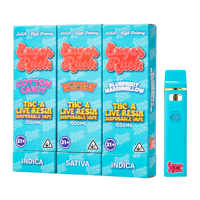 Sugar Rush THC-A Live Resin Disposable 1G