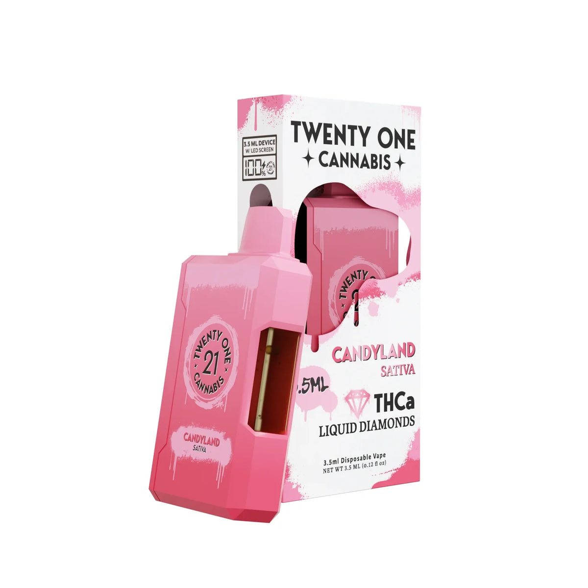 Twenty One Liquid Diamonds Disposable Vape 3.5mL – Delta 8 + THCa