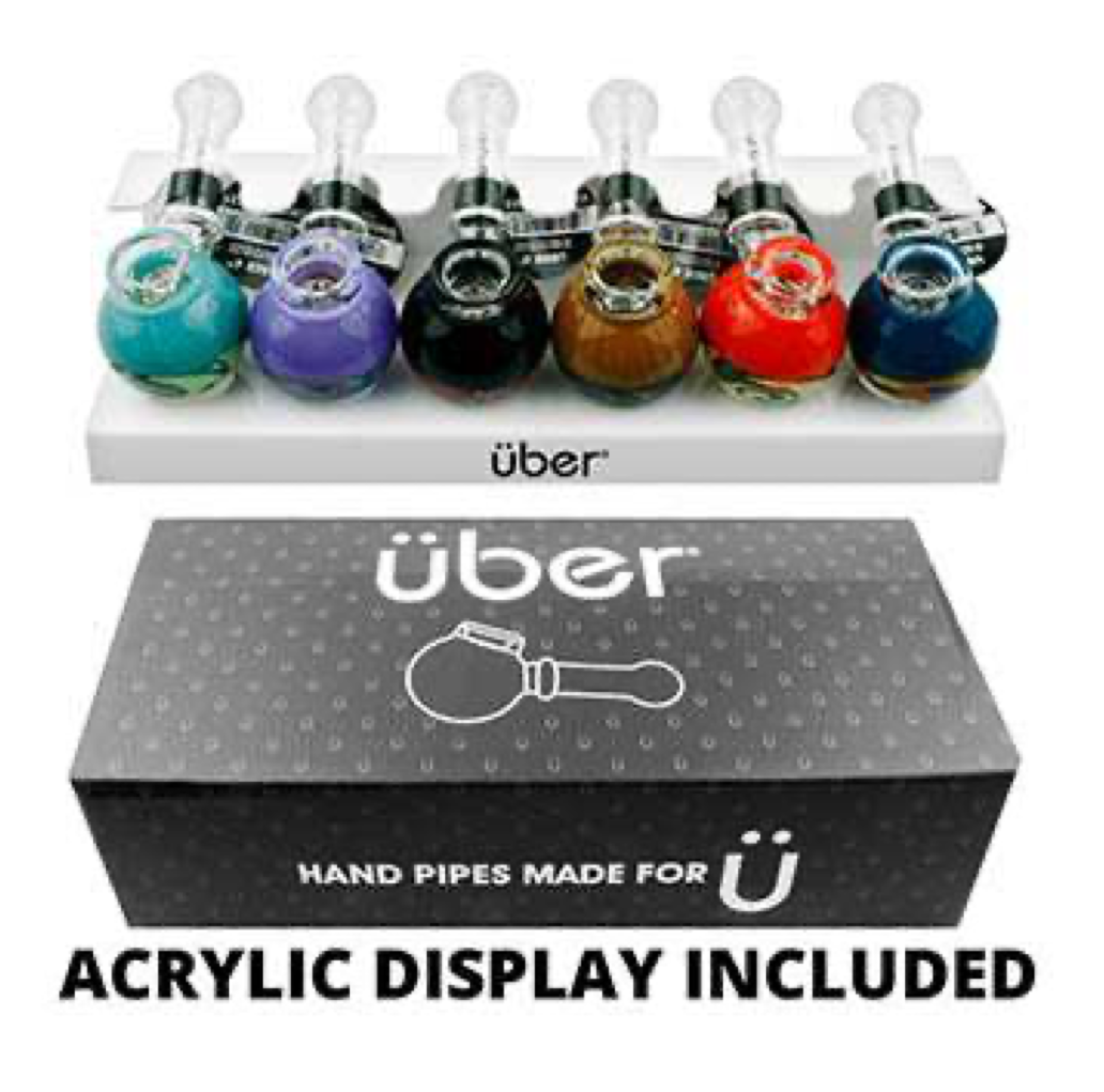Uber Glass I/O 4" Spoon Built-In Screen w/ Maria Ring 6CT Display Design 03