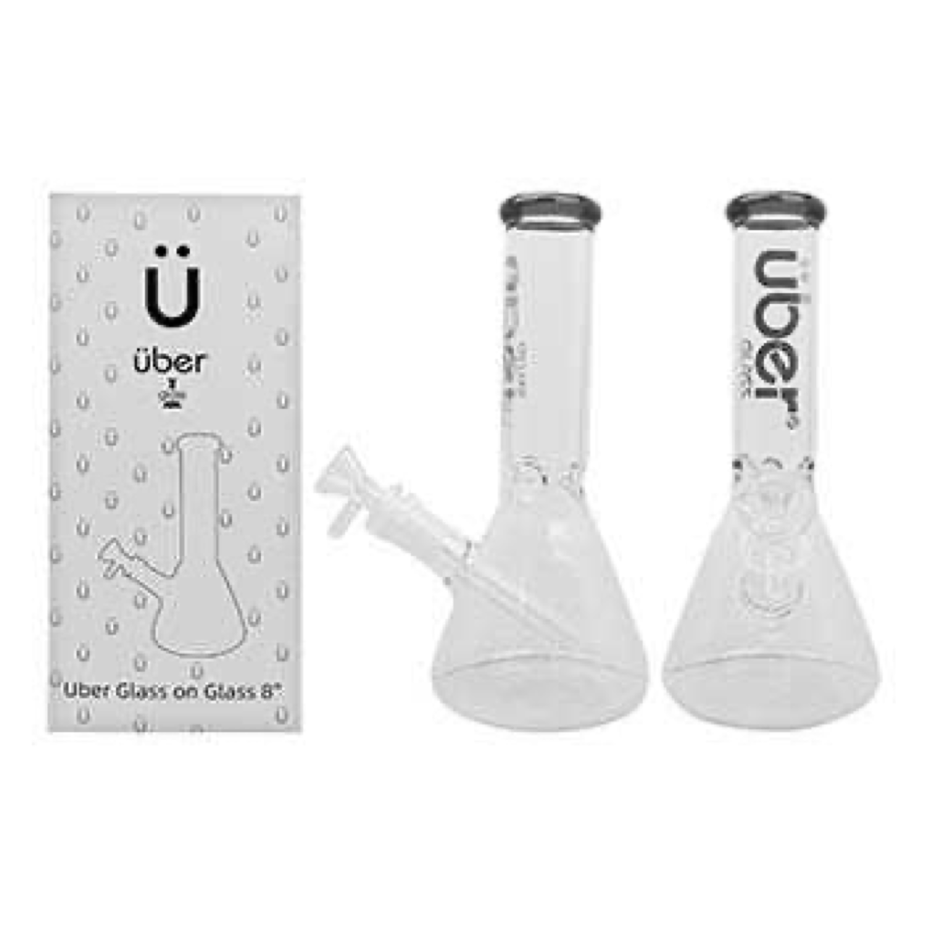 Uber GOG 8" Beaker Waterpipe Smoky Black