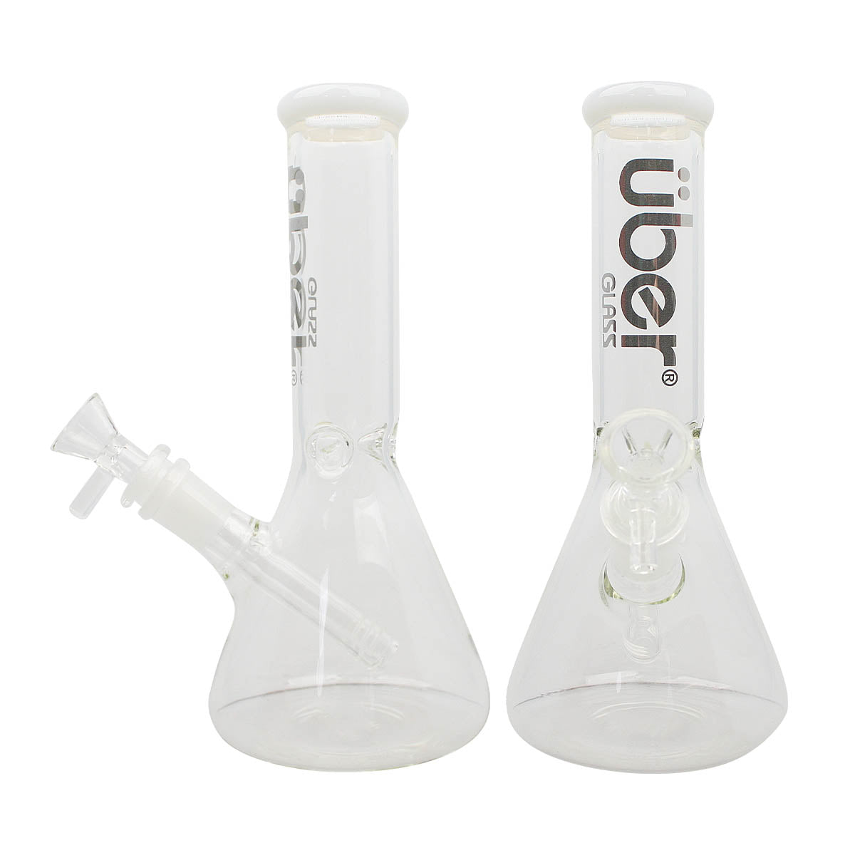 Uber GOG 8" Beaker Waterpipe Solid White
