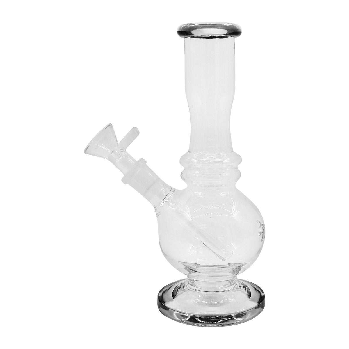 Uber 7" (5mm) Round Base Waterpipe w/ Ice Pinch Gray