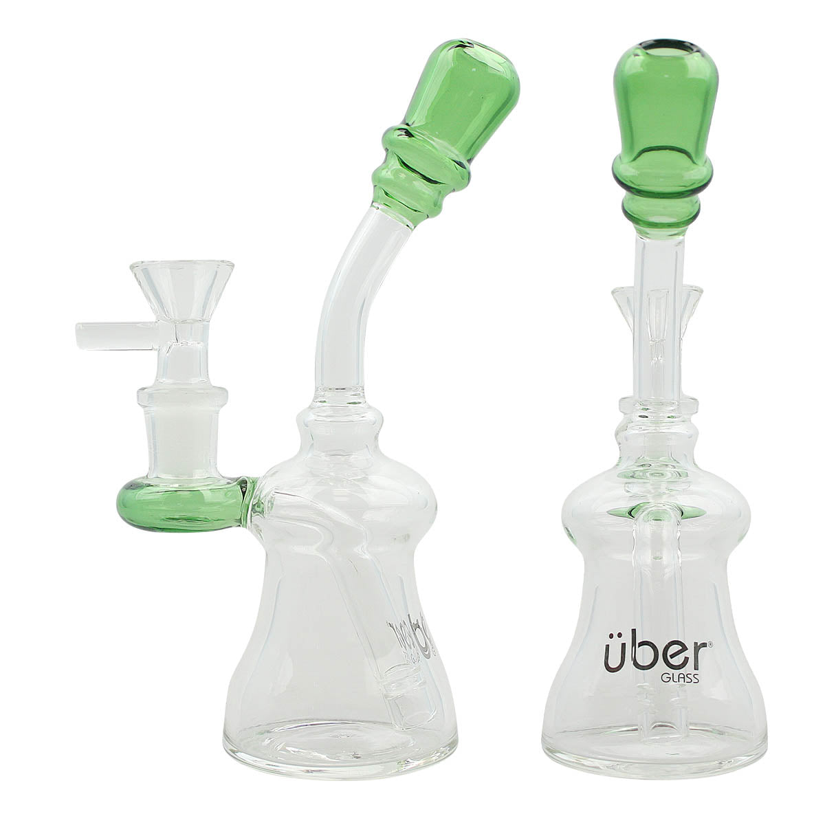Uber 7" (4mm) Glass Bubbler w/ Banger Hanger Experimental