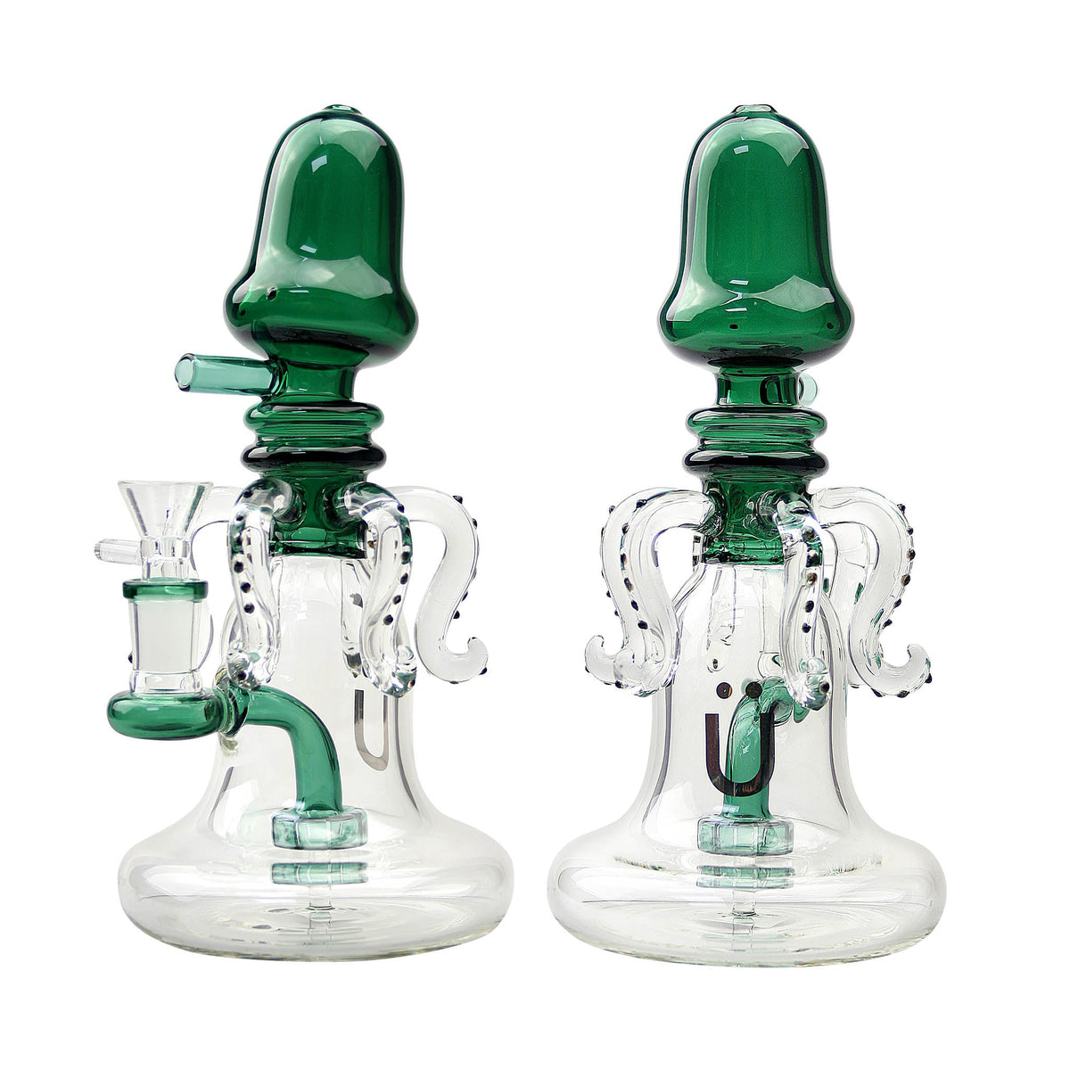 Uber 8" (5mm) Beaker Base Squid Waterpipe Lake Green