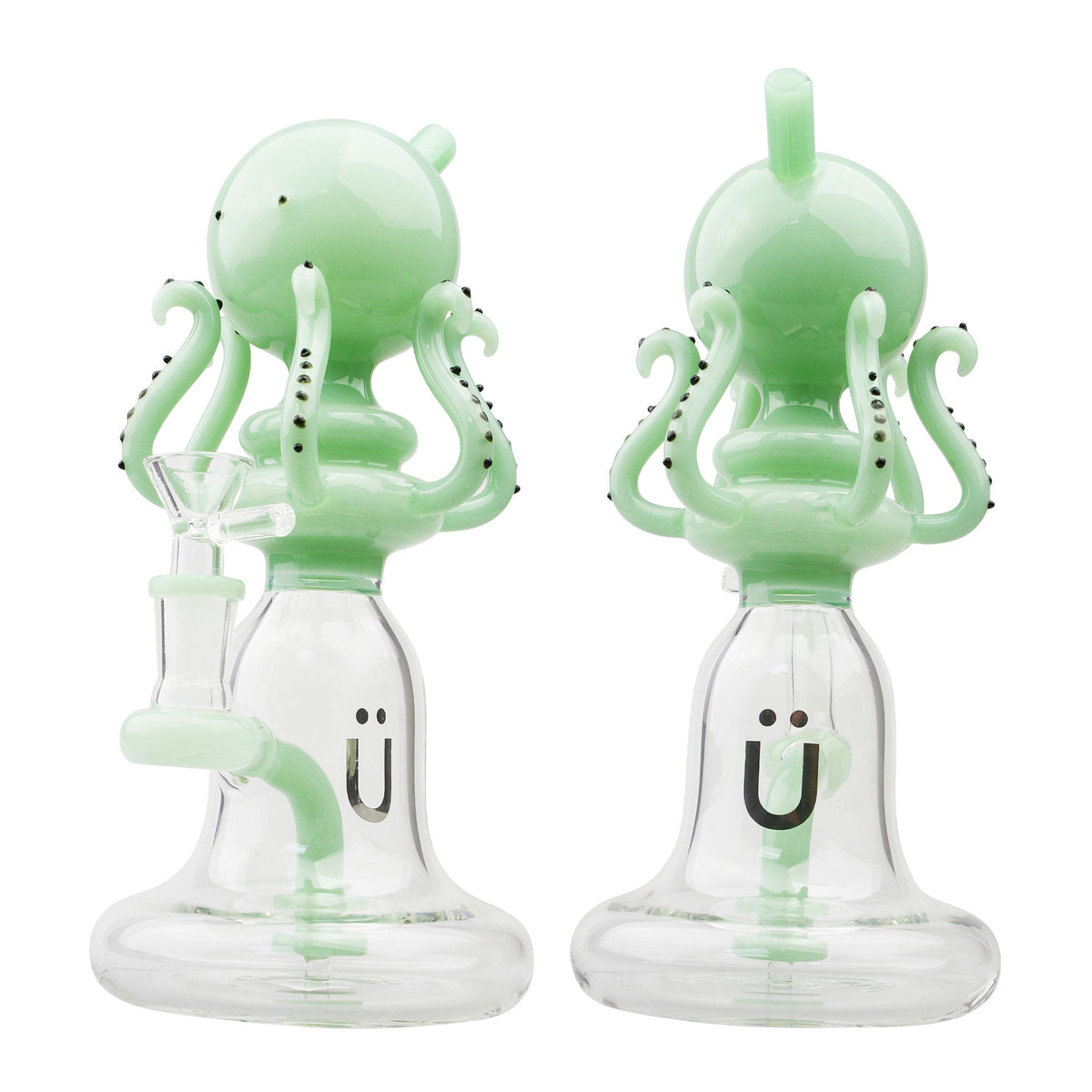 Uber 8" (5mm) Beaker Base Octopus Waterpipe Jade Green