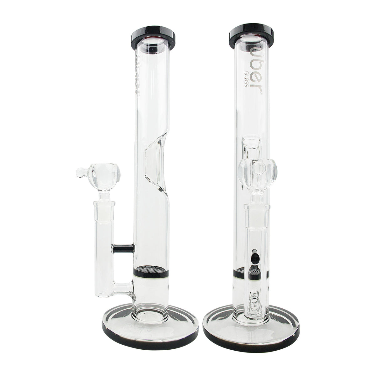 Uber GOG 12" 38mmx4mm Honeycomb Perc w/ Ice Catcher - Black