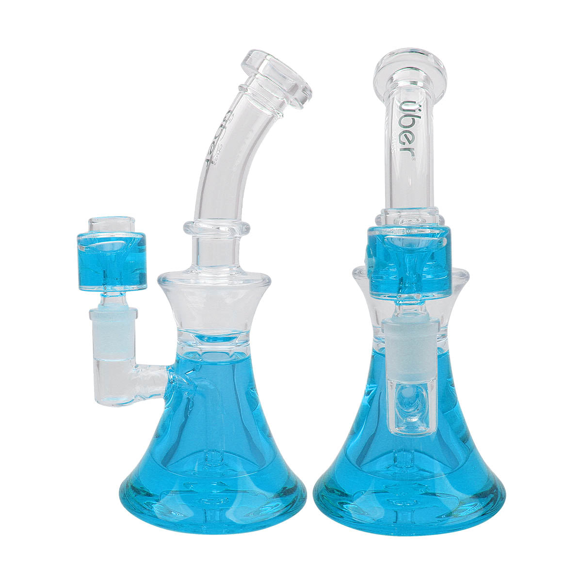 Uber 8" Freezable Waterpipe - Style 003 Blue