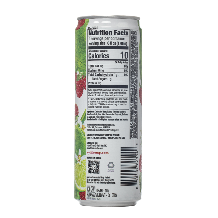 Wyld Hemp THC Sparkling Water 10mg
