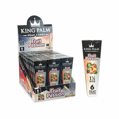 King Palm - 1 1/4 Size Hemp Cones - 6 Counts Per Pack - 30 Packs Per Box