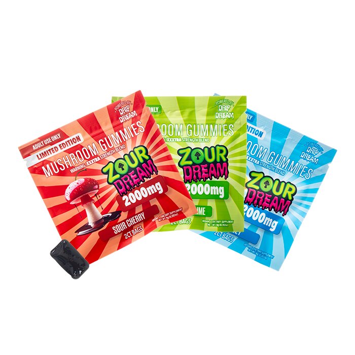 Zour Dream XXXTRA Strength Mushroom Gummies 2000mg
