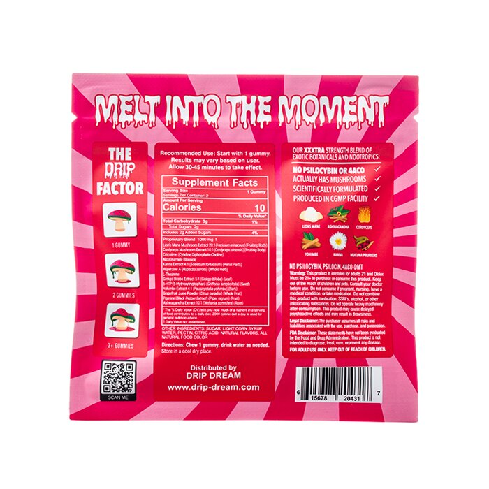 Zour Dream XXXTRA Strength Mushroom Gummies 2000mg